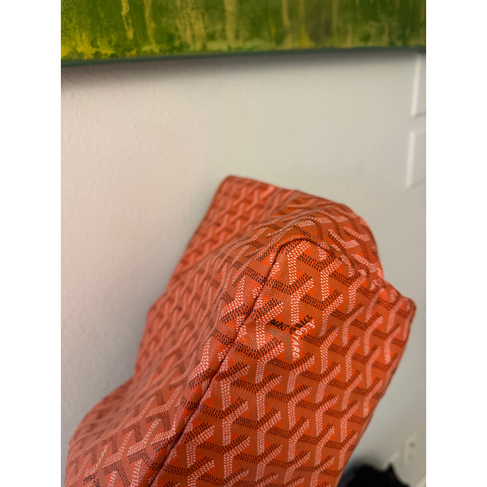 Goyard St. Louis PM Tote – Orange Canvas with Pouch - Picture 15 of 16